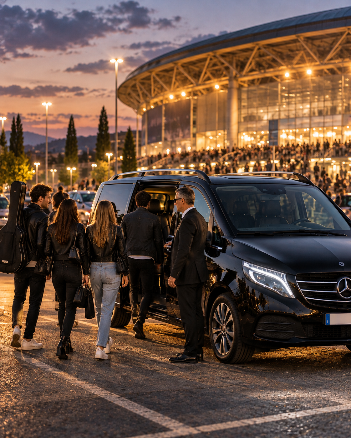 Arrivo al concerto in Mercedes